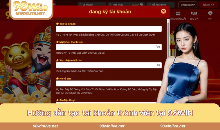 Quy trình mở tài khoản game tại nhà cái cho người mới